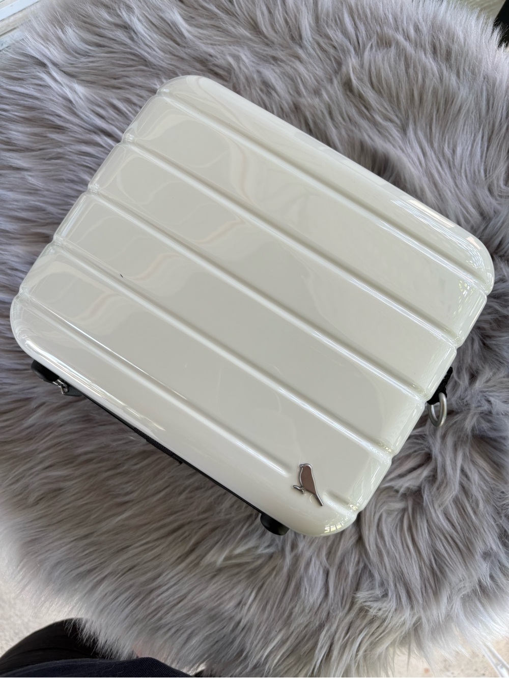 White Hard-Shell Makeup Organizer Case